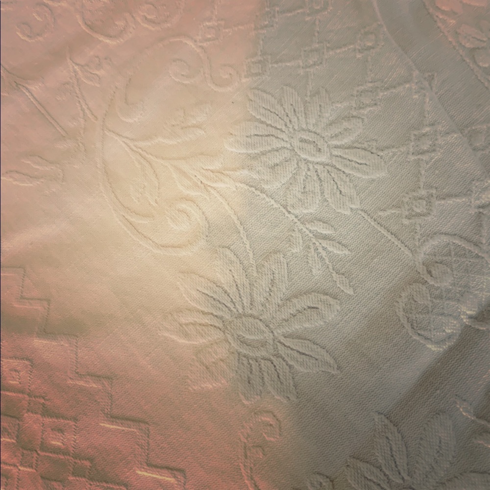 2 antique Egyptian cotton embroidered blankets